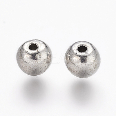 Tibetan Style Alloy Round Beads LS-TIBEB-5204-AS-NR-1