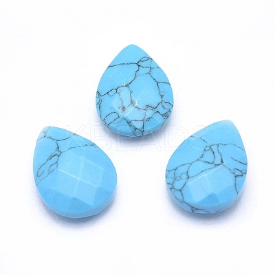 Synthetic Turquoise Cabochons X-G-P384-D04-1