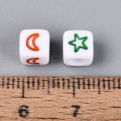Opaque Acrylic Beads SACR-Q001-09C-1