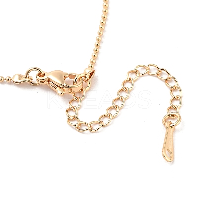 Brass Ball Chain Necklaces for Women NJEW-Q344-06G-1