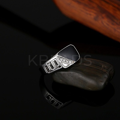 Alloy Micro Pave Cubic Zirconia Finger Rings for Men FS-WGE231C-05-1
