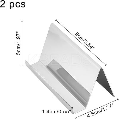 Stainless Steel Business Card Frame LS-ODIS-WH0008-37P-1