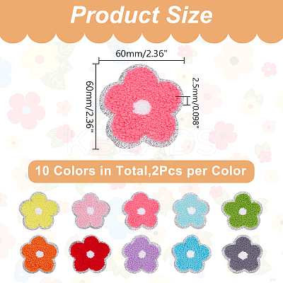 20Pcs 10 Colors Dollar Sign Computerized Embroidery Cloth Self Adhesive Patches PATC-HY0001-67-1