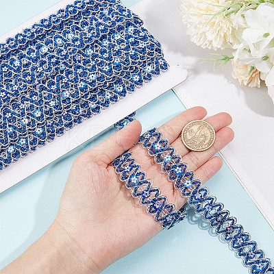 Waved Paillette Lace Trims OCOR-WH0070-13A-1