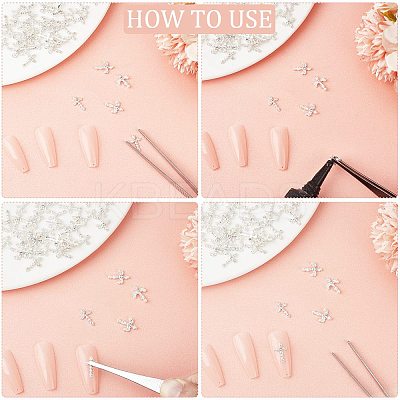 40Pcs 2 Styles Zinc Alloy Rhinestone Cabochons FIND-CP0002-11-1