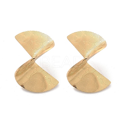 Ion Plating(IP) 304 Stainless Steel Stud Earrings EJEW-K281-14G-1