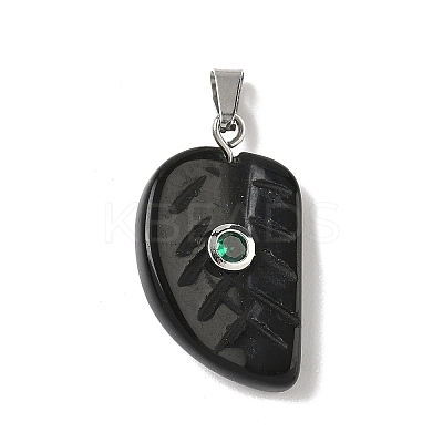 Natural & Synthetic Mixed Gemstone Carved Pendants G-P599-04P-1