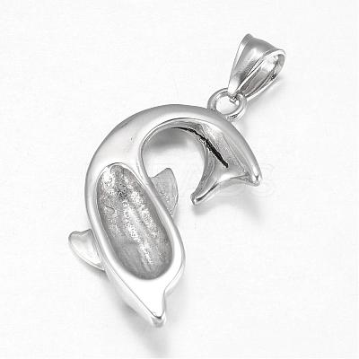 Tarnish Resistant 316 Surgical Stainless Steel Pendants STAS-P039-080P-1
