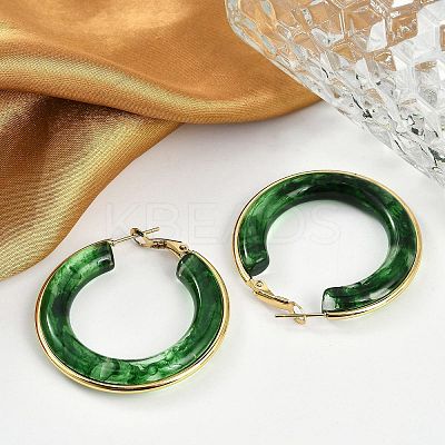 304 Stainless Steel Hoop Earrings For Women LS-EJEW-B113-02G-01-1