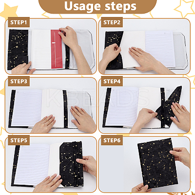 Polyester Book Covers AJEW-WH0696-018B-1