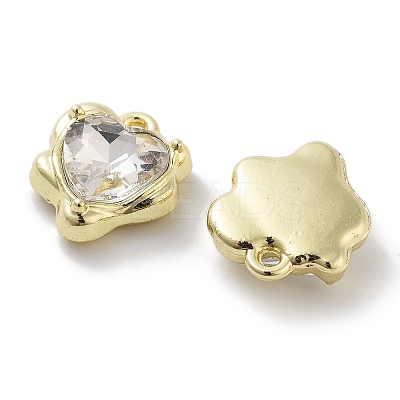 Rack Plating Alloy Rhinestone Charms PALLOY-F311-23G-01-1