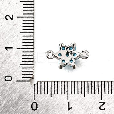 Brass Micro Pave Sky Blue Cubic Zirconia Links KK-D356-02B-P-1