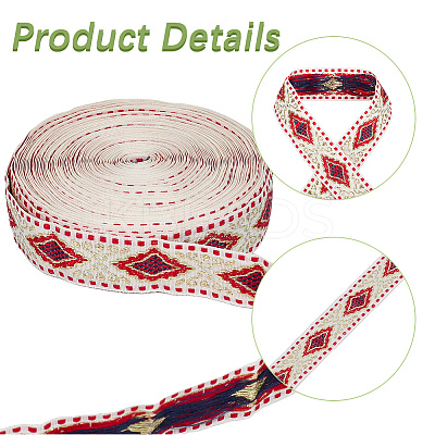 10Yards Embroidery Polyester Ribbons OCOR-GF0004-85B-1