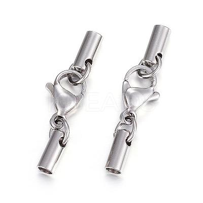 Tarnish Resistant 304 Stainless Steel Lobster Claw Clasps STAS-P146-A11-2.5mm-1