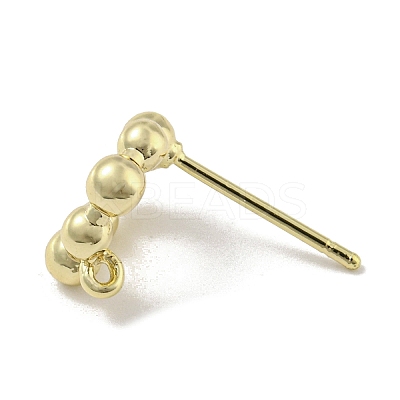 Brass Ear Studs Findings KK-R154-07G-1