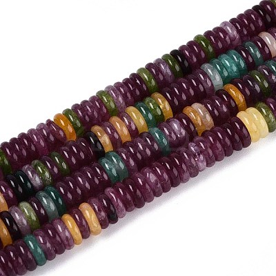 Dyed Natural White Jade Beads Strands G-T142-6mm-05A-1