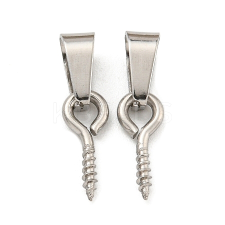 Tarnish Resistant 304 Stainless Steel Screw Eye Pin Peg Bails STAS-R233-01B-P-1