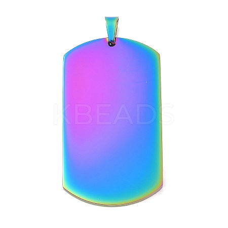 Ion Plating(IP) 304 Stainless Steel Pendants STAS-I311-03B-RC-1