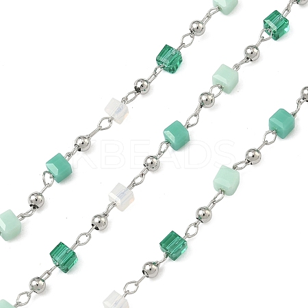 Handmade Glass Beaded Chains CHC-F008-A14-P-1