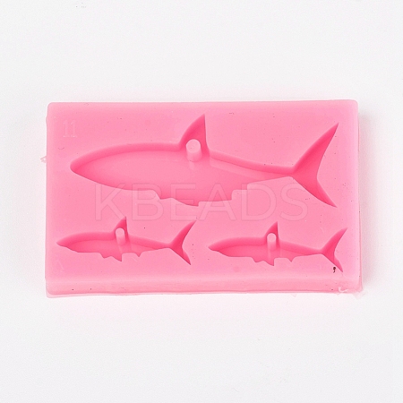 Shark Food Grade Silicone Pendant Molds LS-AJEW-WH0022-22-1