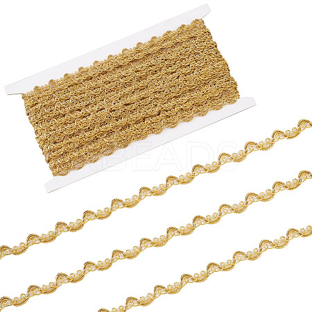 Filigree Corrugated Lace Ribbon OCOR-WH0080-08-1