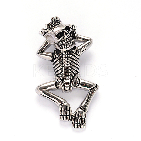 Human Skeleton 304 Stainless Steel Big Pendants STAS-L170-028-1