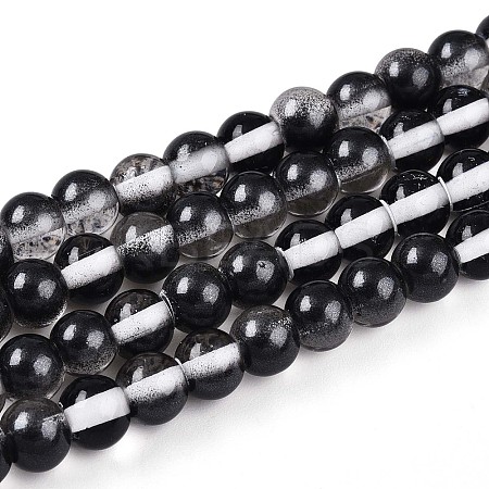 Baking Paint Transparent Glass Beads X1-DGLA-N011-6mm-10-1