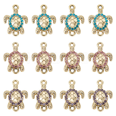 16Pcs Alloy Rhinestone Connector Charms ALRI-TA0001-38-1