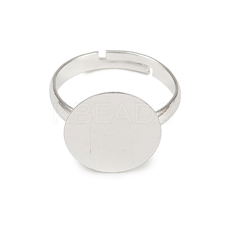 Brass Pad Ring Bases KK-EC022-14mm-S-RS-1