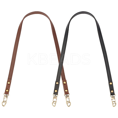 2Pcs 2 Colors Imitation Leather Bag Handles FIND-WR0002-69AB-1
