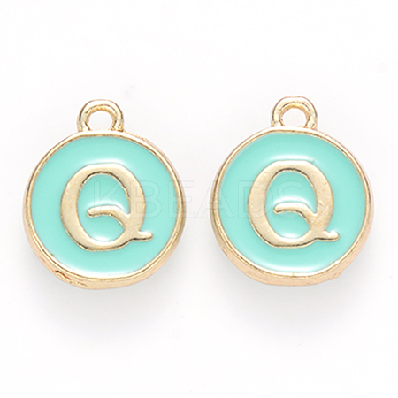 Golden Plated Alloy Enamel Charms X-ENAM-S118-05Q-1