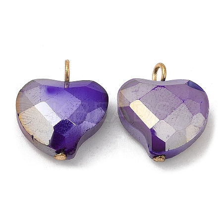Imitation Jade Glass Pendants KK-Q777-01G-04-1