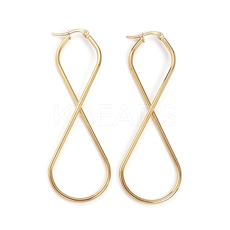 201 Stainless Steel Hoop Earrings LS-EJEW-L243-17A-G-1