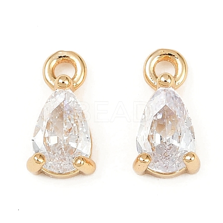 Brass Micro Pave Cubic Zirconia Pendants KK-K374-07G-03-1