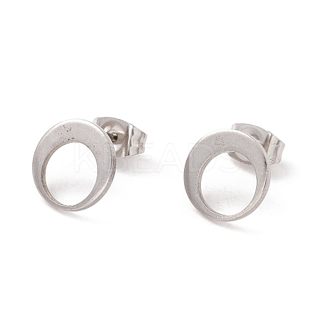 Non-Tarnish 201 Stainless Steel Stud Earring Findings STAS-G266-01P-1