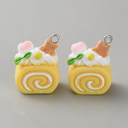 Opaque Resin Pendants RESI-CJC0028-05P-03-1