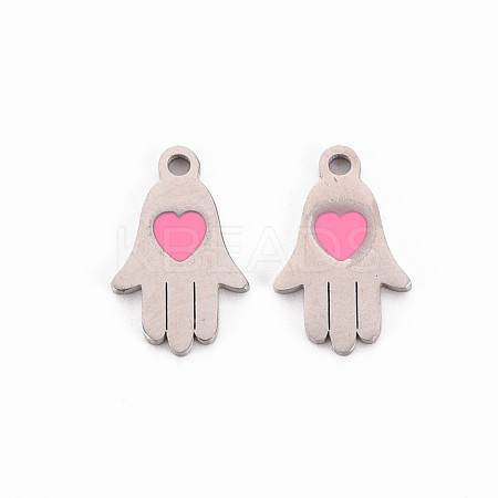 304 Stainless Steel Enamel Charms STAS-Q242-037A-1