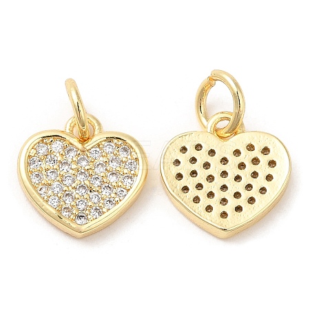 Brass with Cubic Zirconia Pendants KK-K332-22G-1