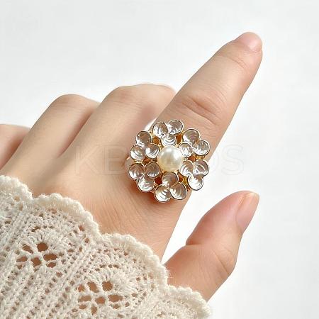 Zinc Alloy Enamel Cuff Open Rings for Women WZ6536-1-1