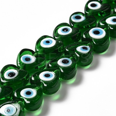 Handmade Evil Eye Lampwork Beads Strands LAMP-E023-07B-05-1