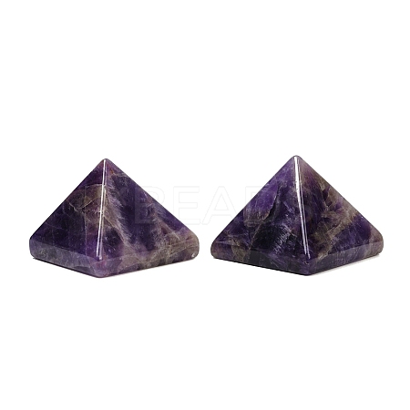 Natural Amethyst Orgonite Pyramid Display Decorations G-C186-09B-1