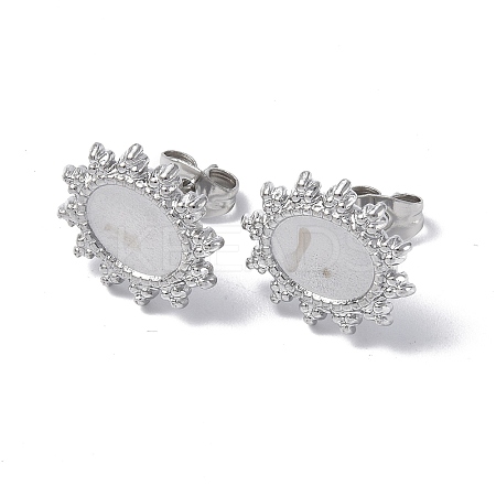 Non-Tarnish 304 Stainless Steel Stud Earring Findings STAS-F286-12P-1