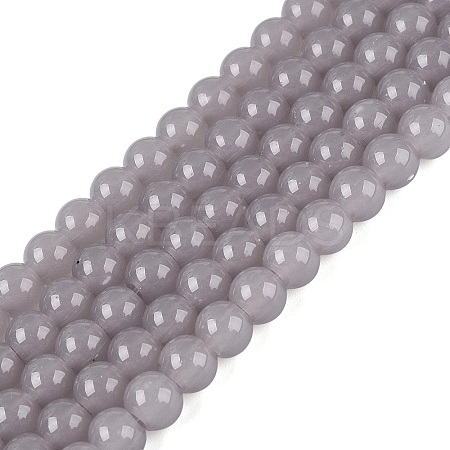 Imitation Jade Glass Beads Strands GLAA-T032-J6mm-10-1