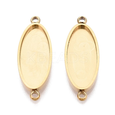 304 Stainless Steel Connector Cabochon Settings STAS-Q113-37G-1