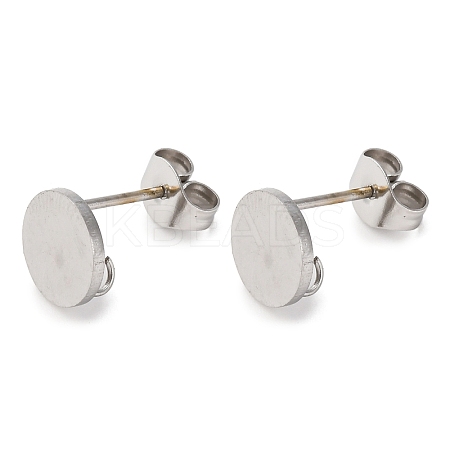 304 Stainless Steel Stud Earring Findings STAS-D371-02P-02-1