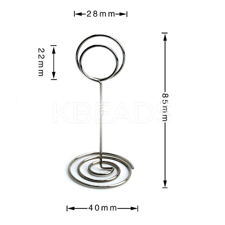 Carbon Steel Name Card Holder AJEW-WH0176-07P-1