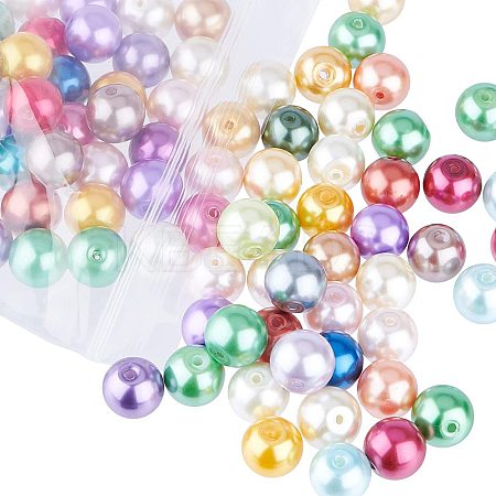 Glass Pearl Beads HY-PH0008-10mm-01M-1