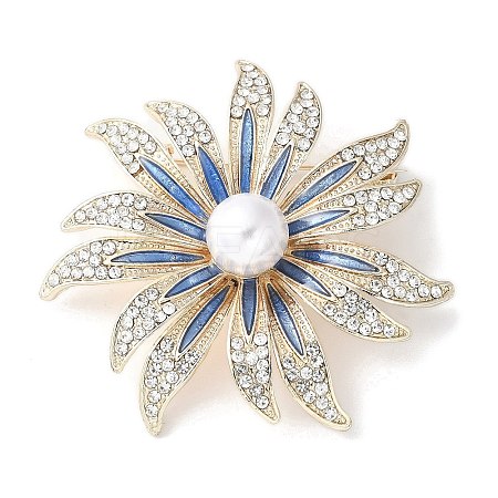 Sunflower Alloy Rhinestone Brooches for Backpack Clothes LS-JEWB-F038-02LG-1