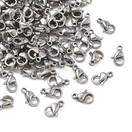 304 Stainless Steel Lobster Claw Clasps STAS-H352-01B-P-1