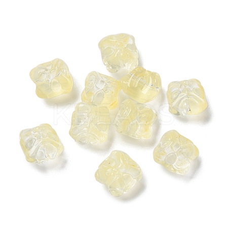 Baking Paint Transparent Glass Beads GLAA-C035-01K-1
